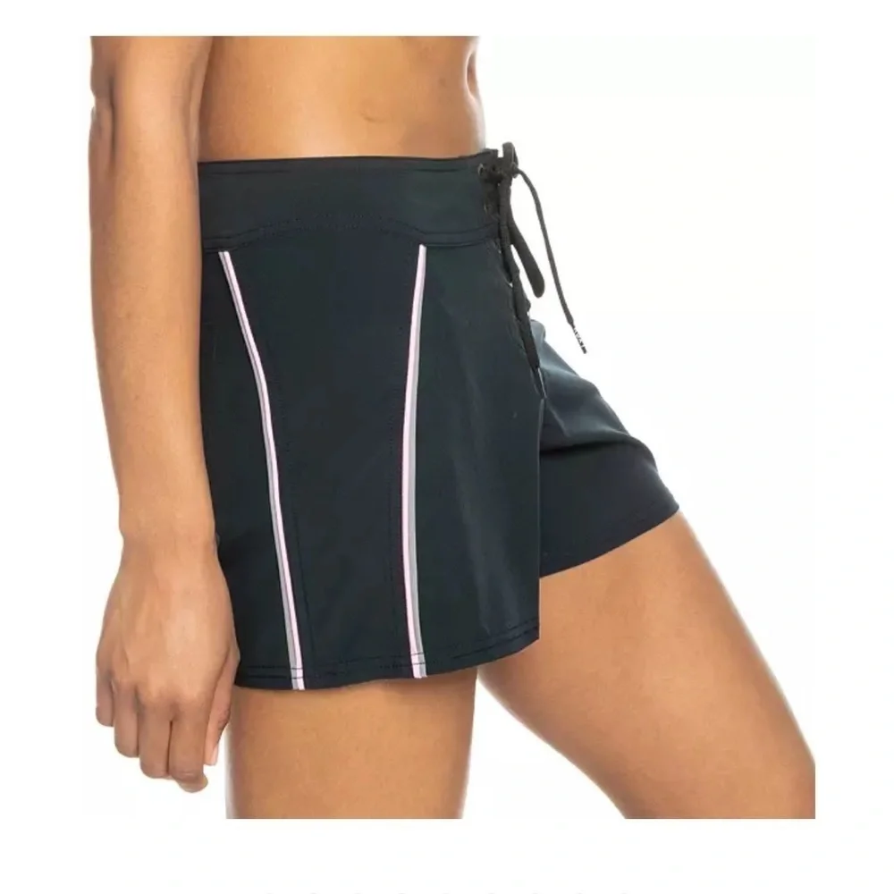 Roxy Women's XL Pro The 93 Win Boardshorts Swim Trunks Bottoms Black NWT